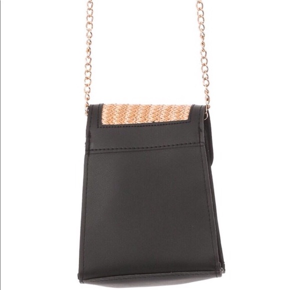 LAST 1️⃣ Straw Crossbody w Vegan Leather Accents - Picture 4 of 6